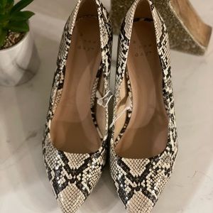 Snake print heels